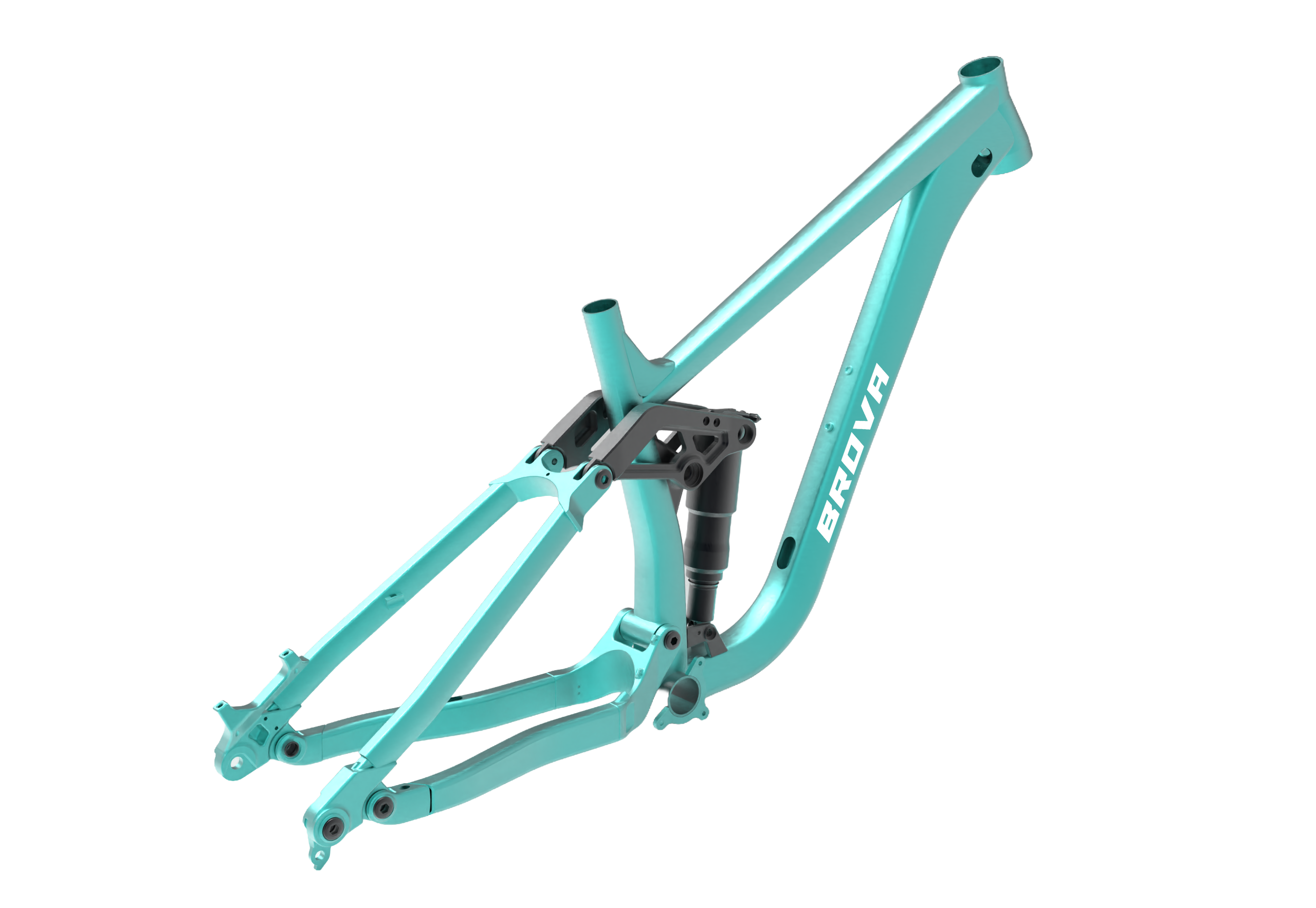BRHM0158 6061 Aluminum Full Suspension MTB Frame 150mm Travel