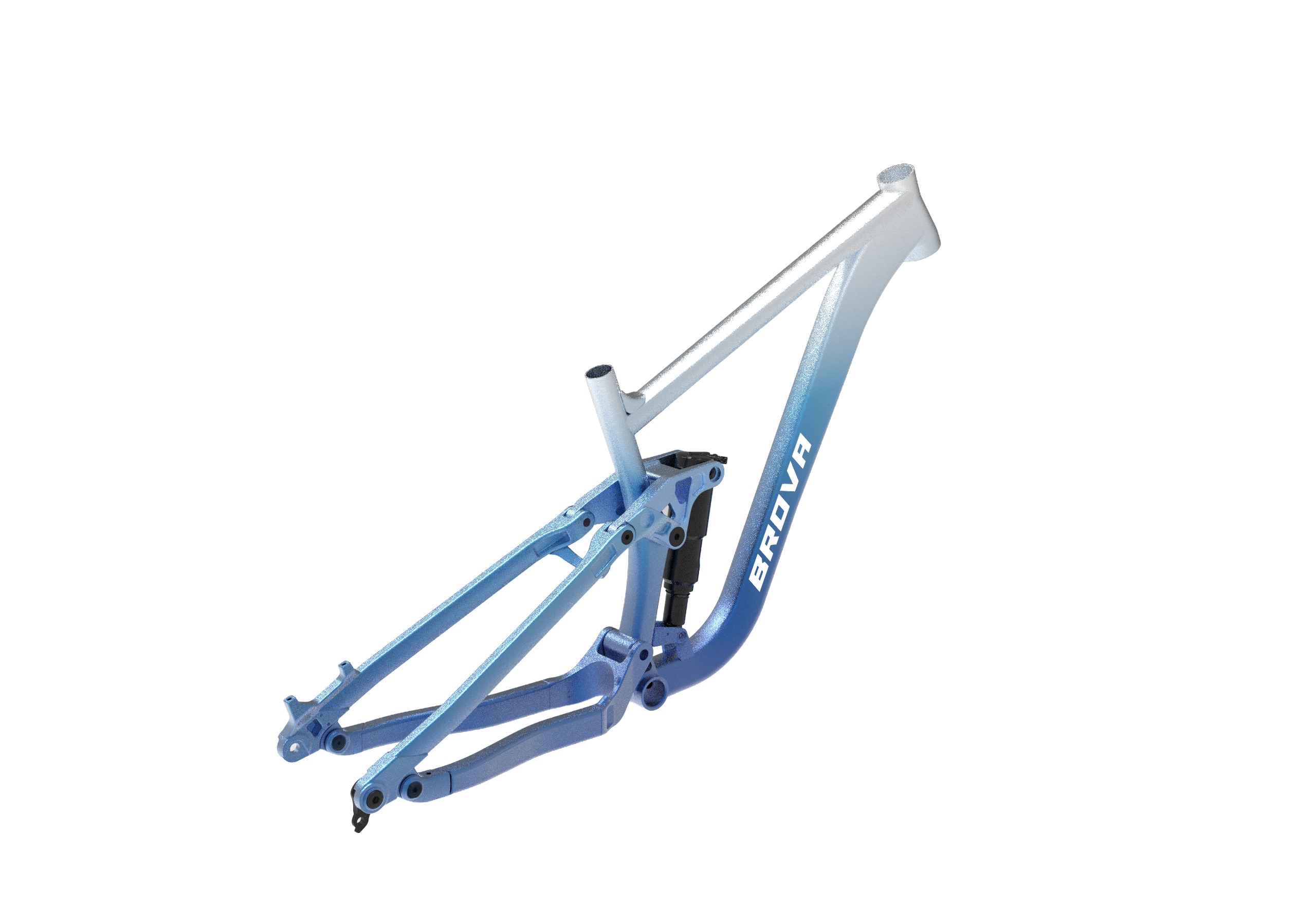 BRHM0183 6061 Aluminum Full Suspension MTB Frame 167mm Travel